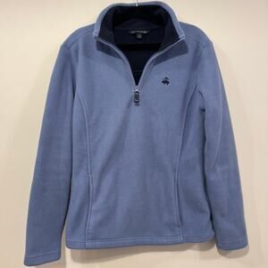 Brooks Brothers 346 1/4 quarter zip fleece blue - women's small